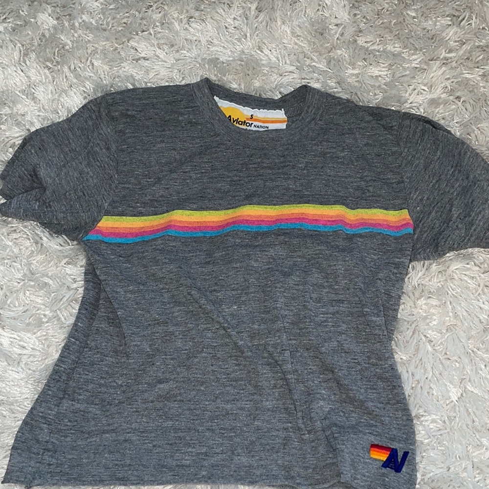 Aviator nation size S striped shirt